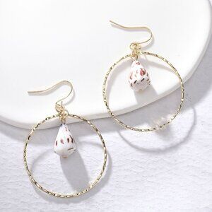 Hebrew Cone Shell Hoop earrings